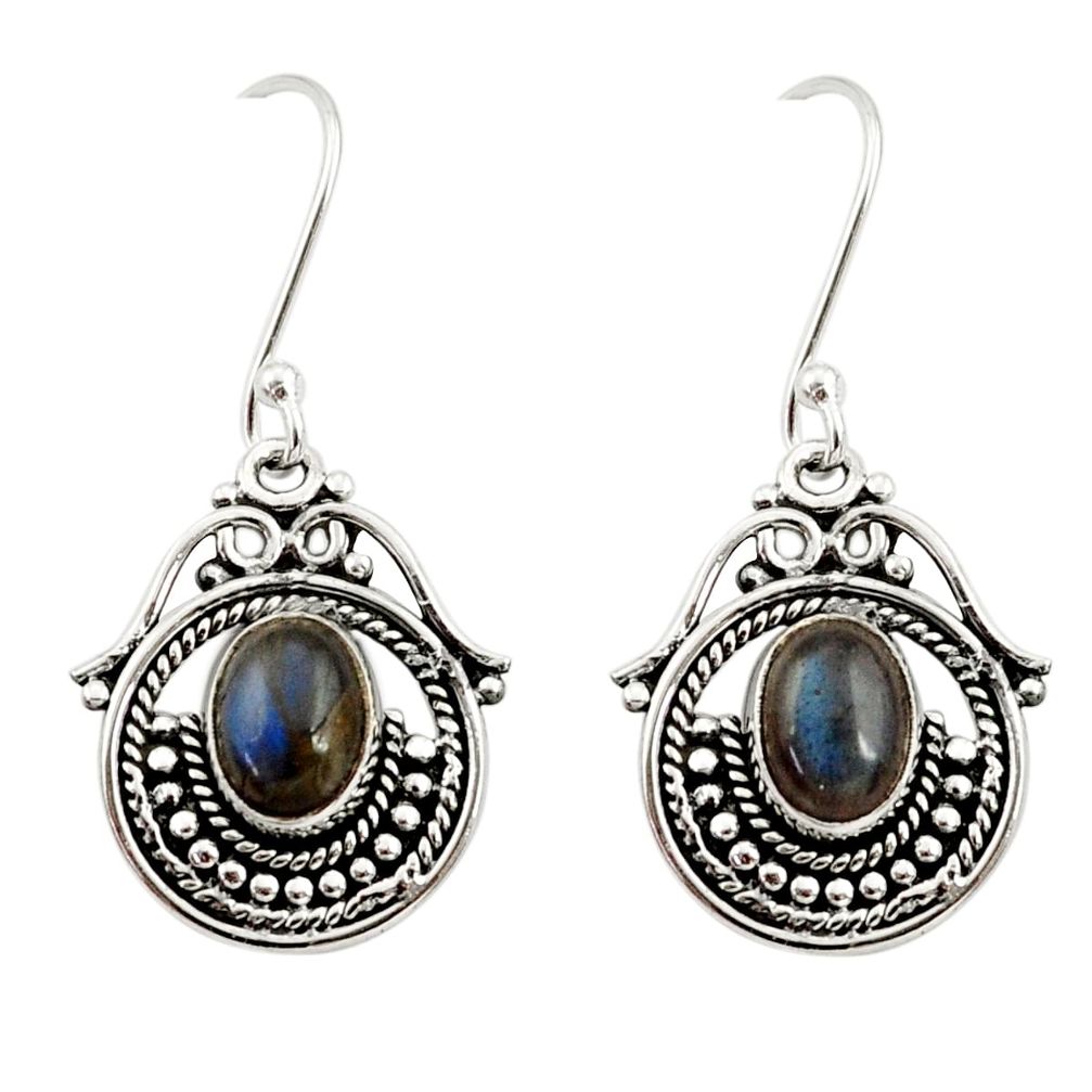 blue labradorite 925 sterling silver dangle earrings d35008
