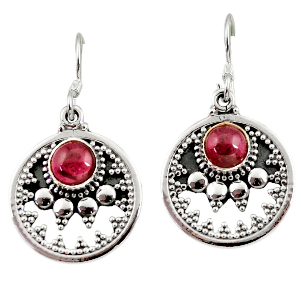 red garnet 925 sterling silver dangle earrings jewelry d35009