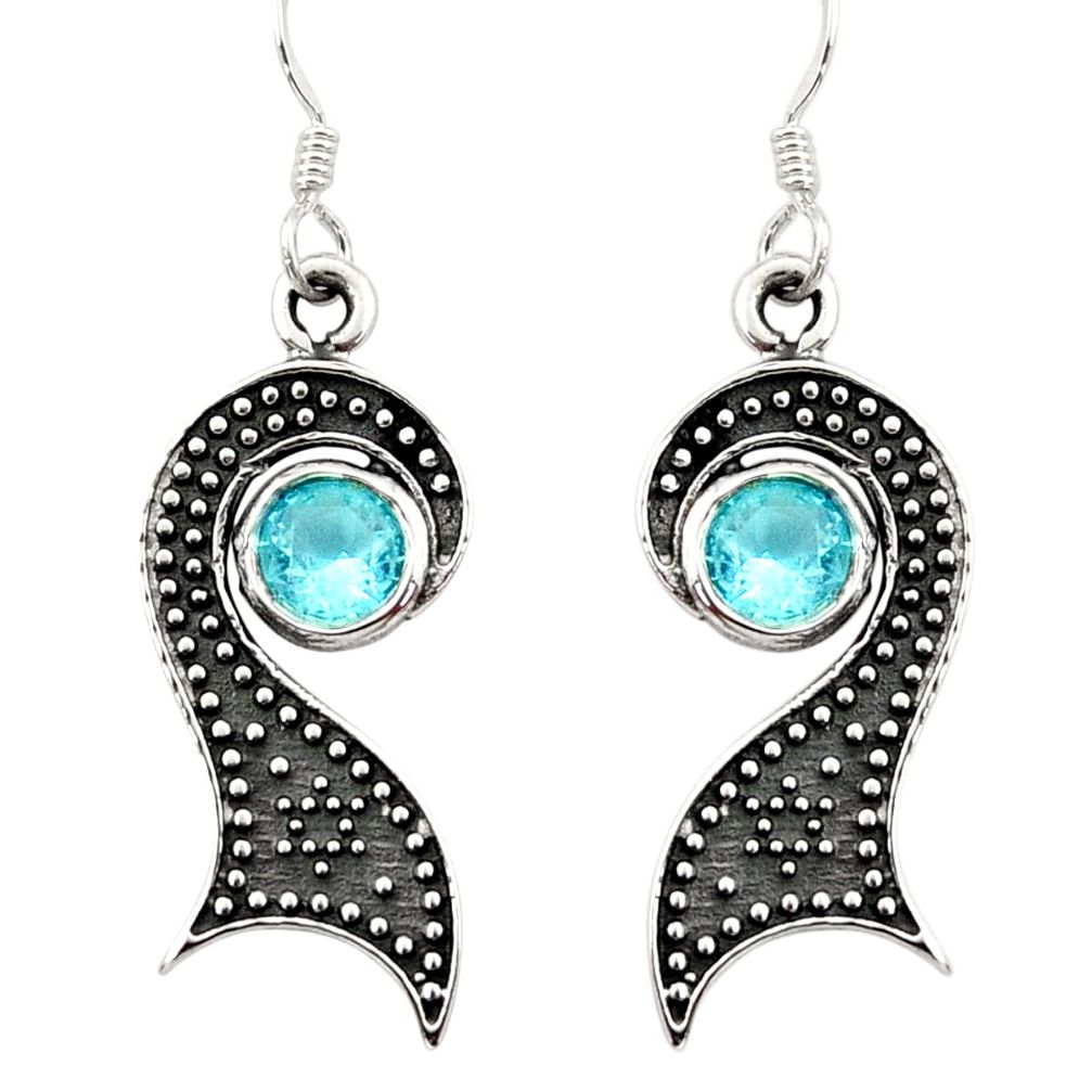 topaz 925 sterling silver dangle earrings jewelry d35016
