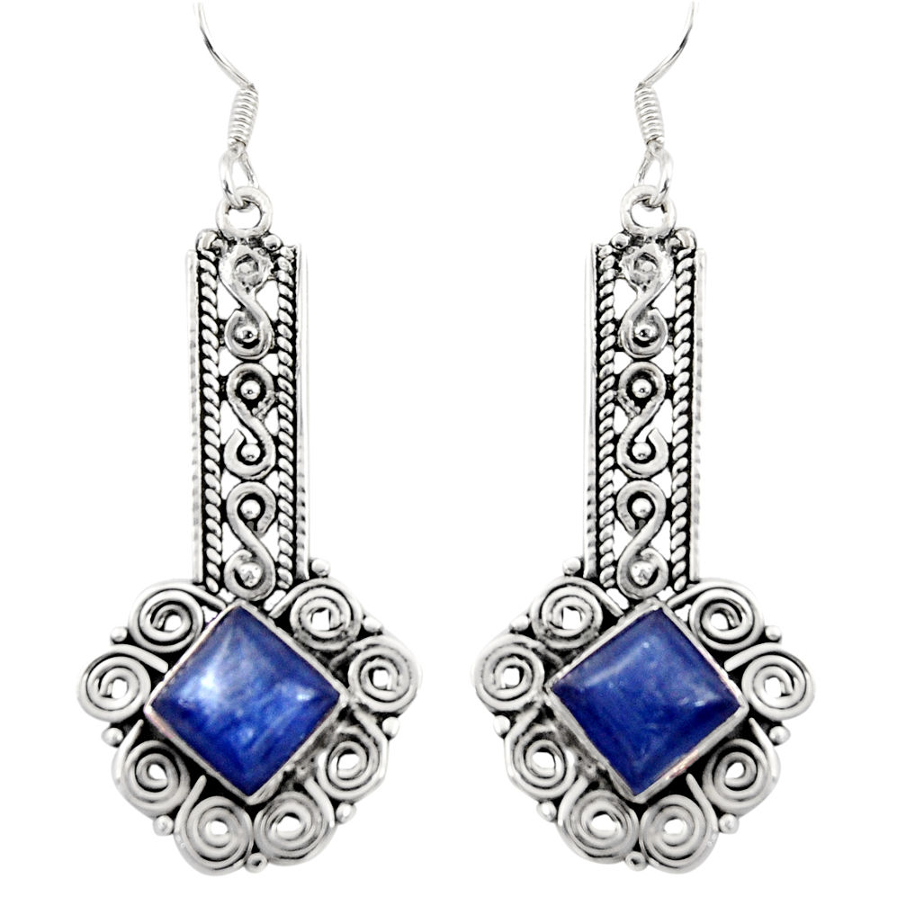 blue kyanite 925 sterling silver dangle earrings jewelry d35090