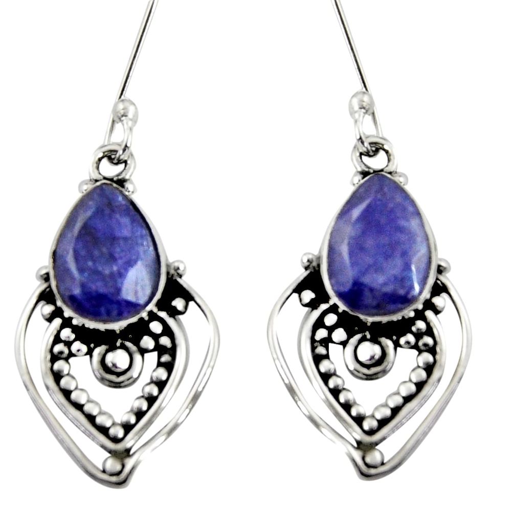 blue sapphire 925 sterling silver dangle earrings jewelry d38082