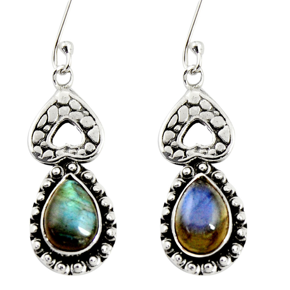 blue labradorite 925 sterling silver dangle earrings d38090