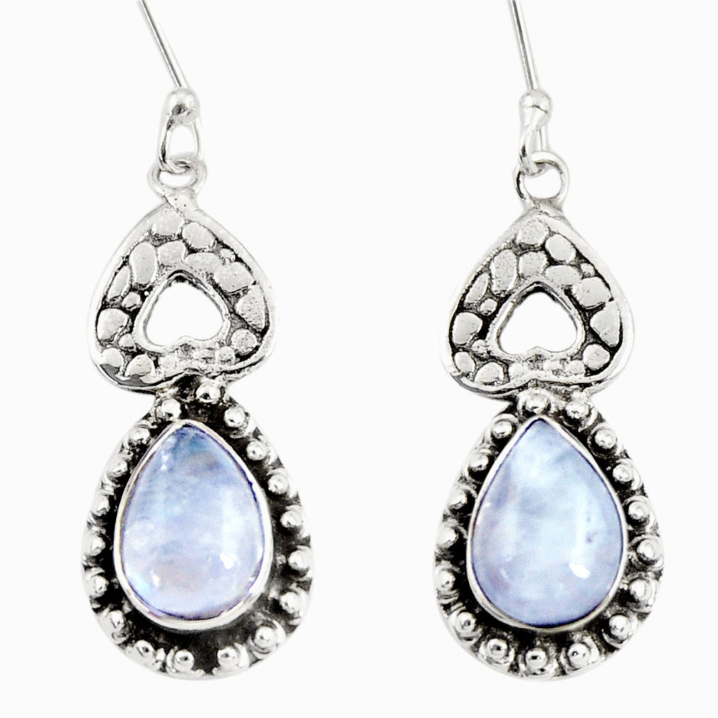 rainbow moonstone 925 sterling silver dangle earrings d38146