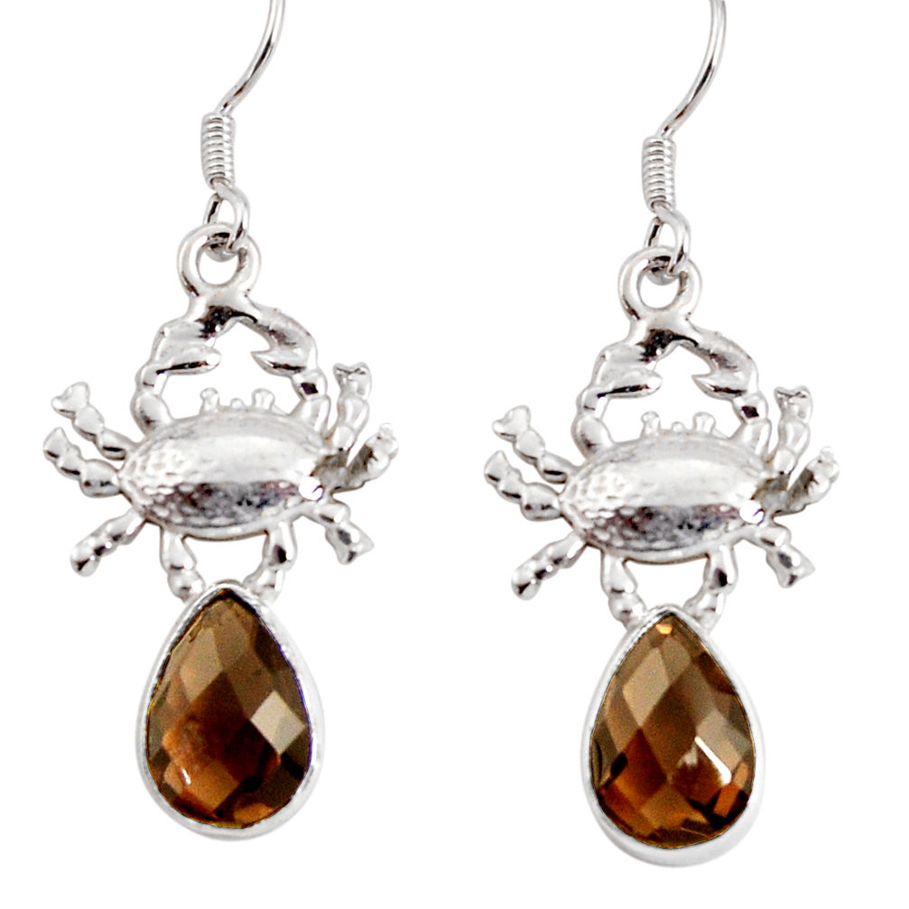 oky topaz 925 sterling silver crab earrings jewelry d38250