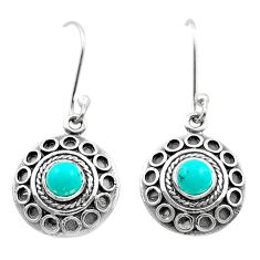 2.00cts fine green turquoise 925 sterling silver dangle earrings jewelry