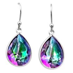 12.00cts multicolor rainbow topaz 925 sterling silver dangle earrings jewelry