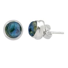 3.00cts natural blue labradorite 925 sterling silver stud earrings jewelry