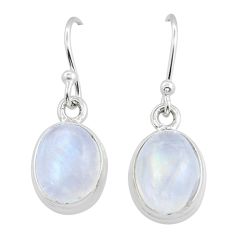 5.00cts natural rainbow moonstone 925 sterling silver dangle earrings jewelry