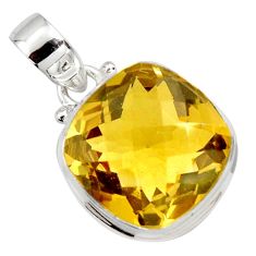 925 sterling silver 16.44cts natural yellow citrine earrings jewelry r14560