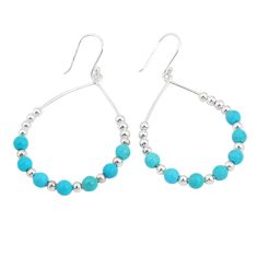 11.45cts Magnesite silver beads earrings u30220