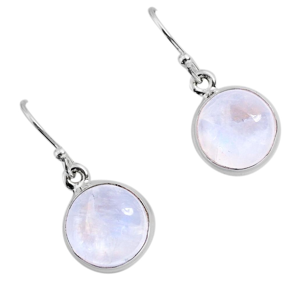 9.59cts back closed natural blue moonstone 925 silver dangle earrings y77800