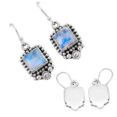 10.35cts back closed natural blue moonstone 925 silver dangle earrings y81517