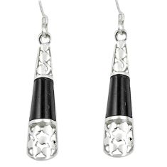 4.92cts black onyx 925 sterling silver dangle earrings jewelry c26072