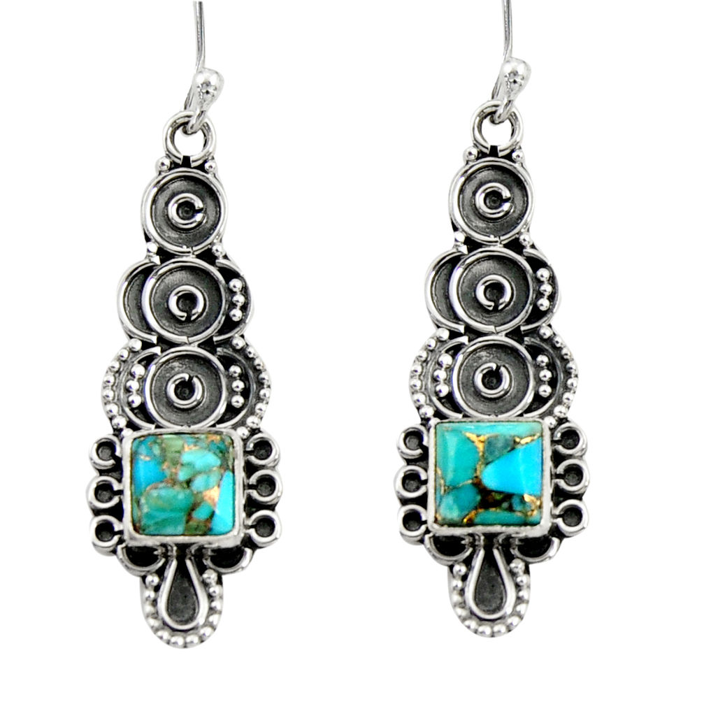 per turquoise 925 sterling silver dangle earrings jewelry d41219