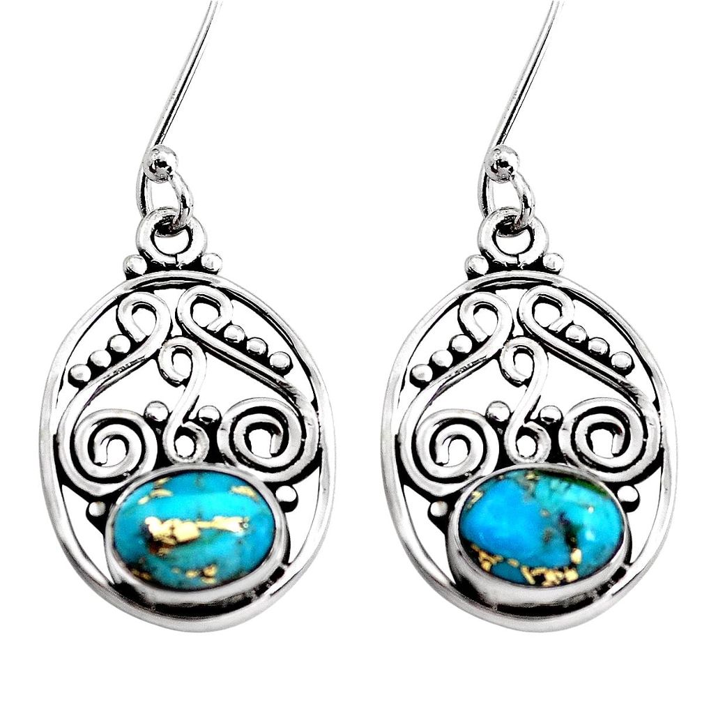 per turquoise 925 sterling silver dangle earrings jewelry p41411
