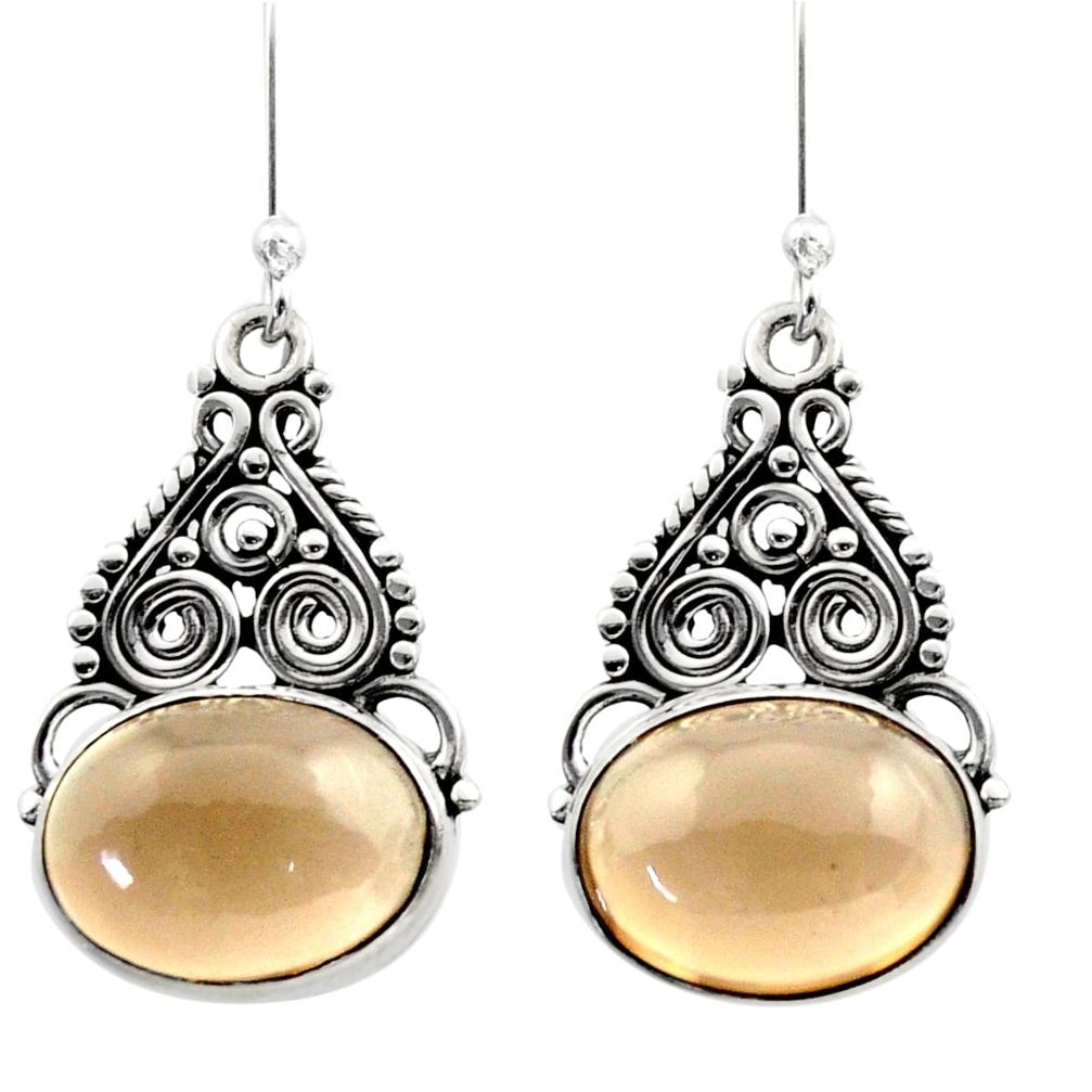 moky topaz 925 sterling silver dangle earrings jewelry d40991