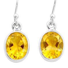 7.52cts faceted natural yellow citrine 925 silver dangle earrings jewelry u96436
