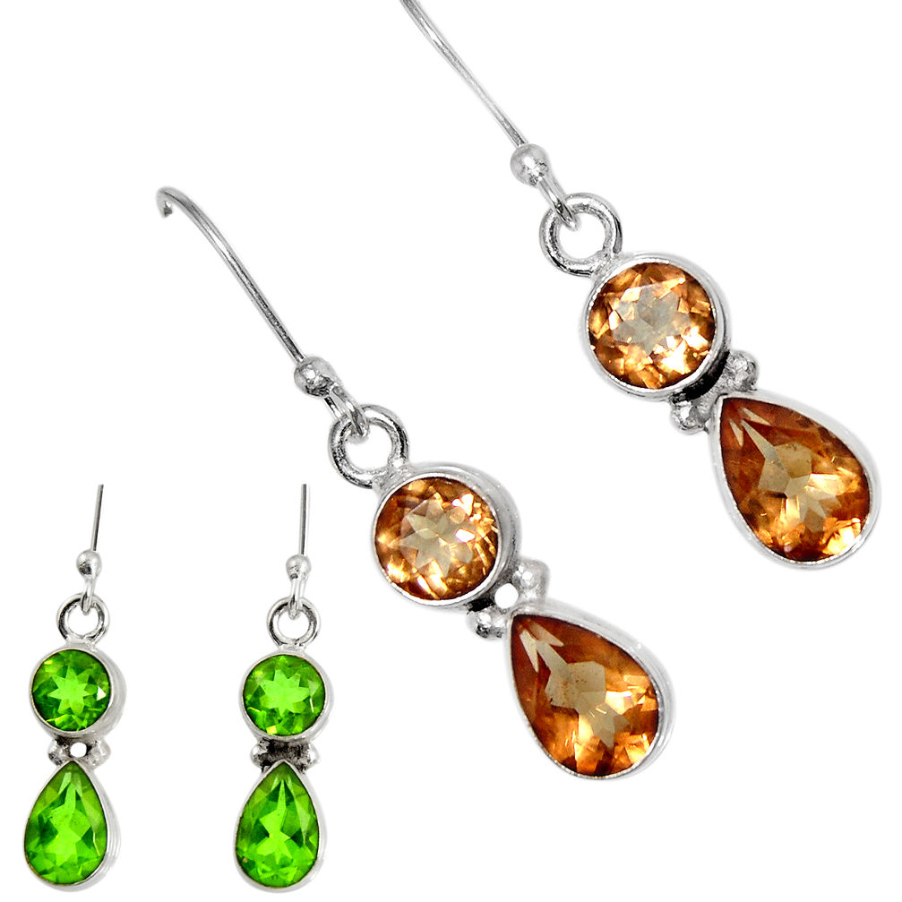 exandrite (lab) 925 sterling silver dangle earrings d40222