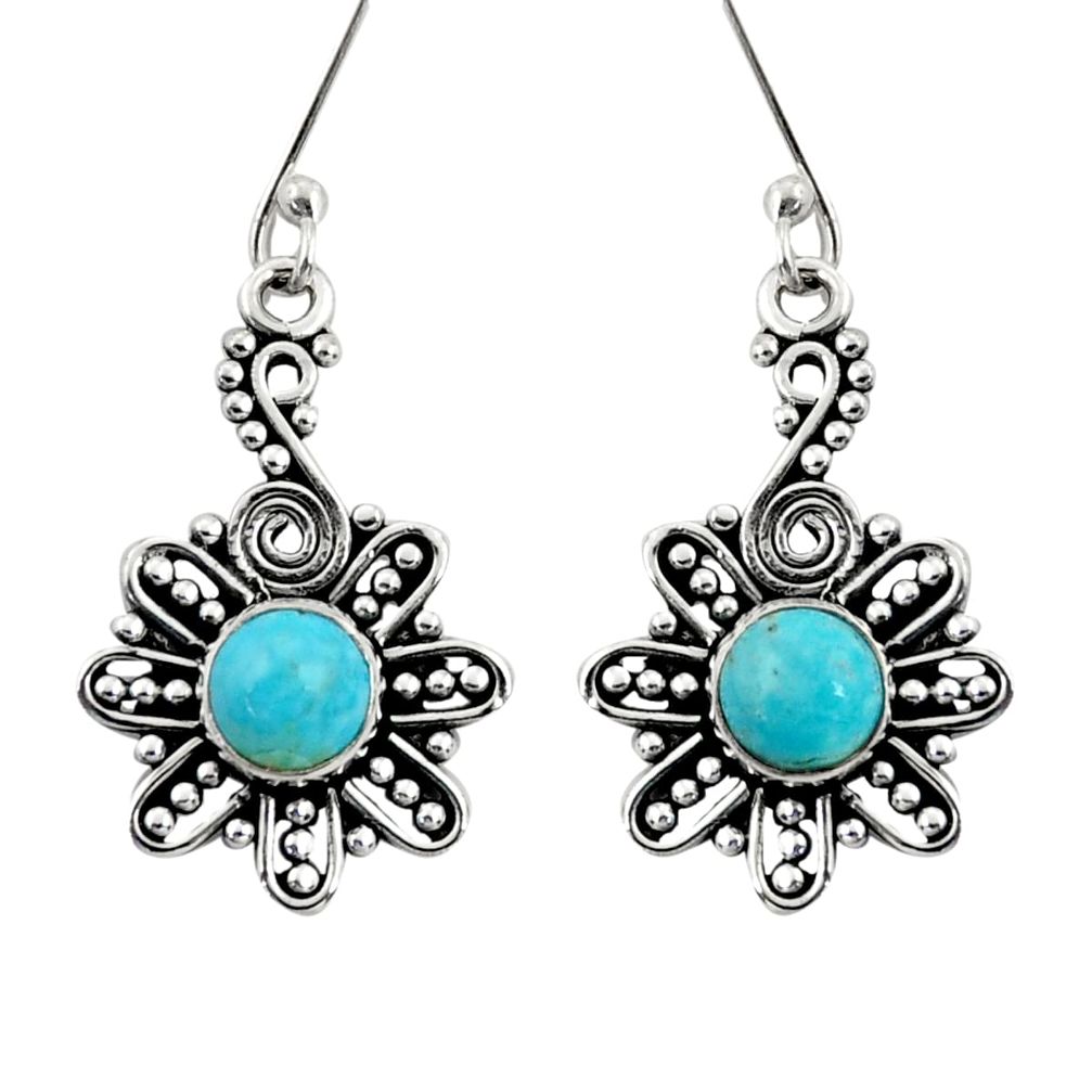 izona mohave turquoise 925 silver dangle earrings jewelry d41217