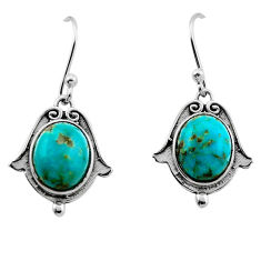 7.75cts green arizona mohave turquoise 925 silver dangle earrings jewelry n48485