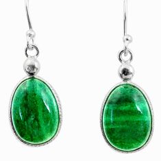 11.28cts green jade 925 sterling silver dangle earrings jewelry t80767