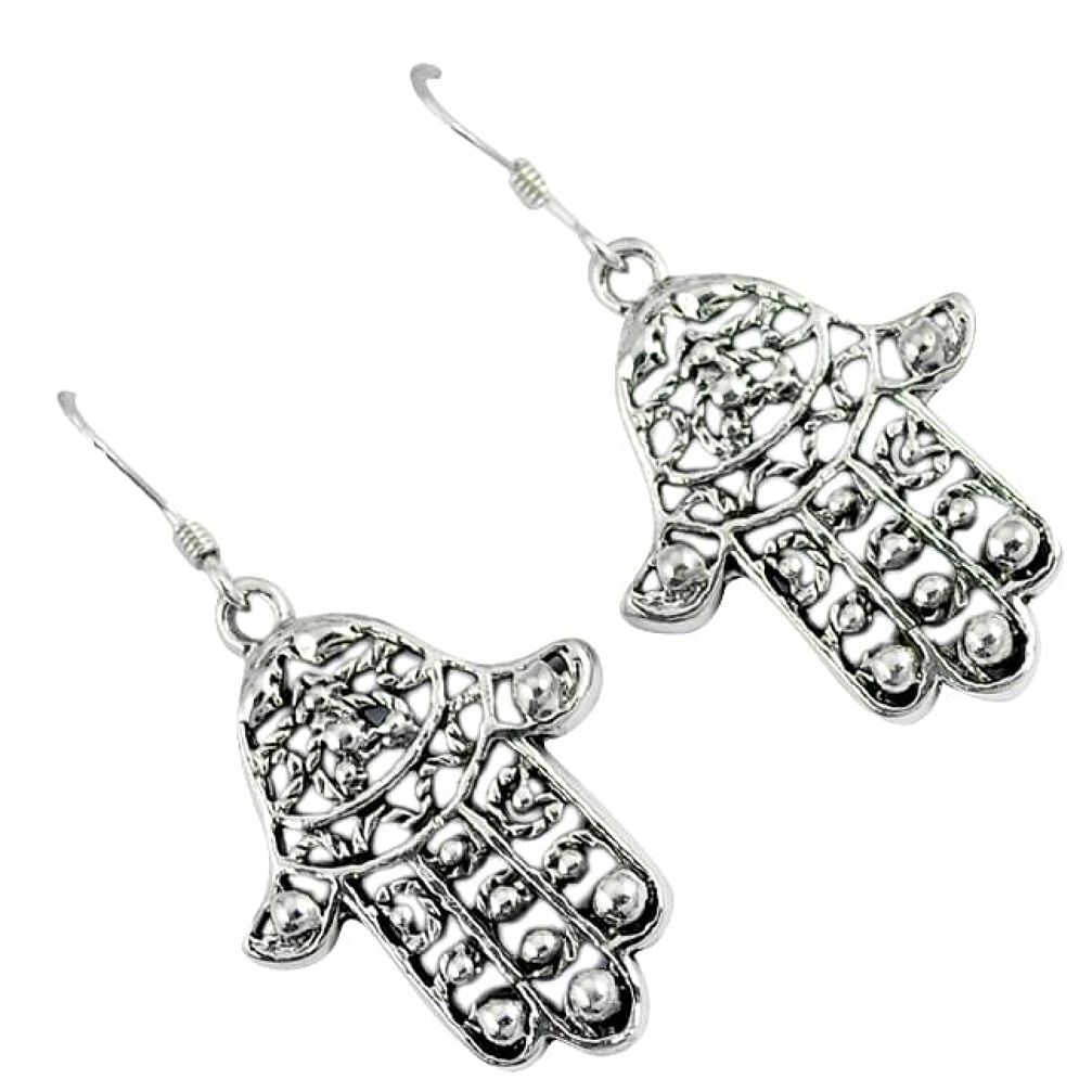 a earrings 5.98gms indonesian bali style solid 925 silver p1235