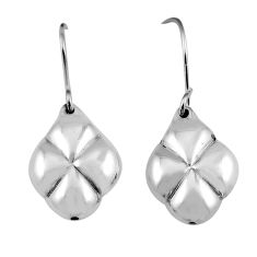 1.77gms indonesian bali style solid 925 sterling silver dangle earrings y39342