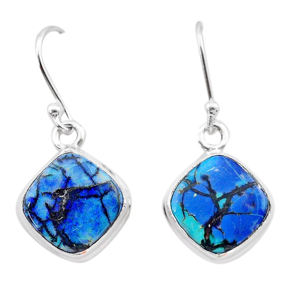 5.25cts multi color sterling opal 925 sterling silver dangle earrings t26314
