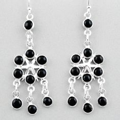 9.61cts natural black onyx 925 sterling silver chandelier earrings jewelry u8163