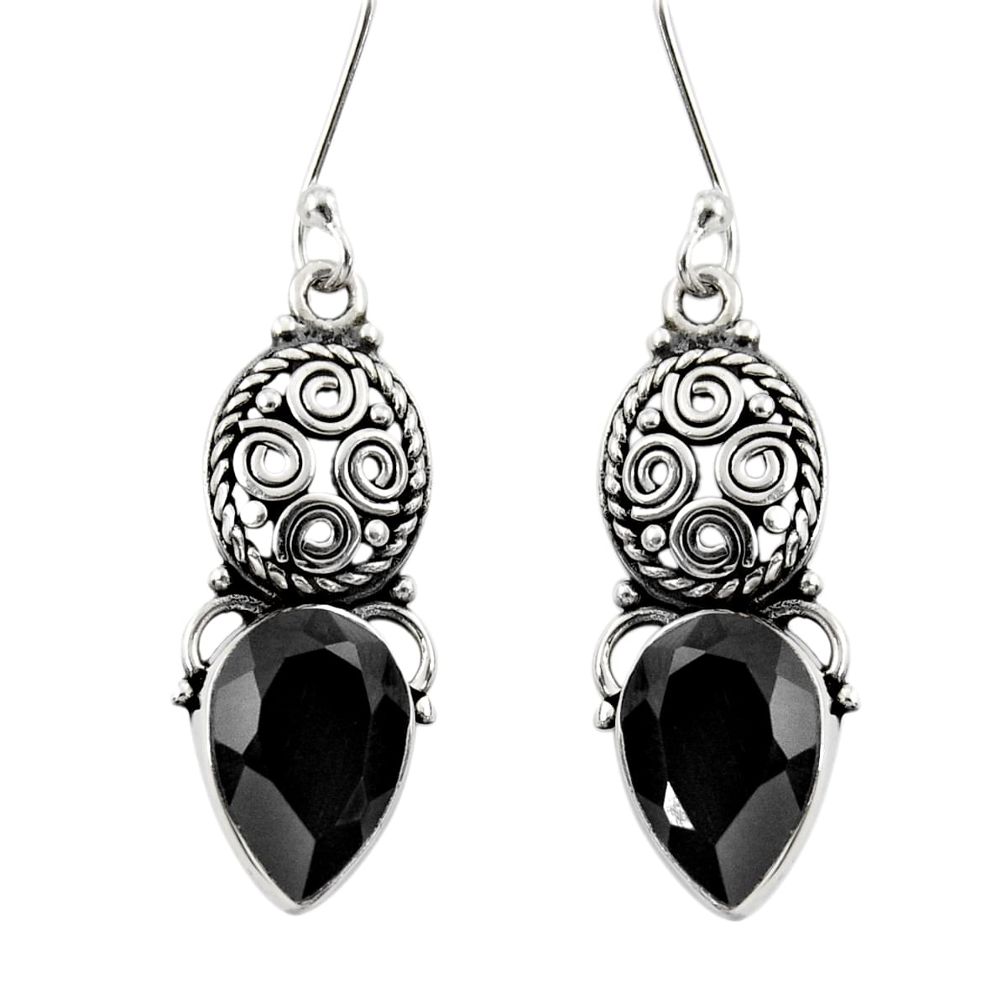 black onyx 925 sterling silver dangle earrings jewelry d40492