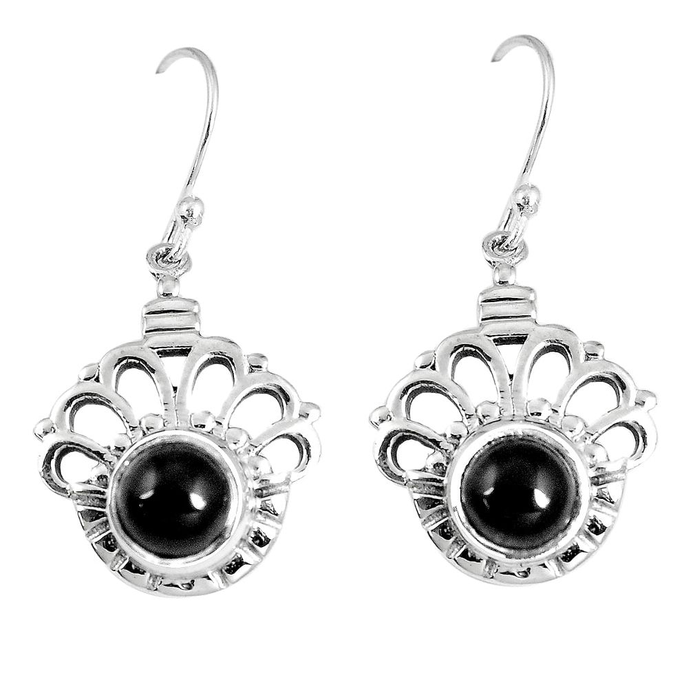 black onyx 925 sterling silver dangle earrings jewelry p16461