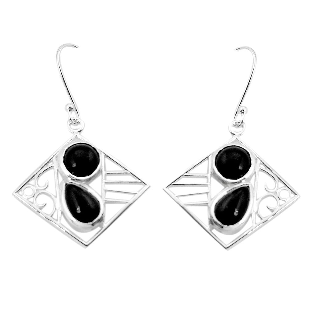 black onyx 925 sterling silver dangle earrings jewelry p32481