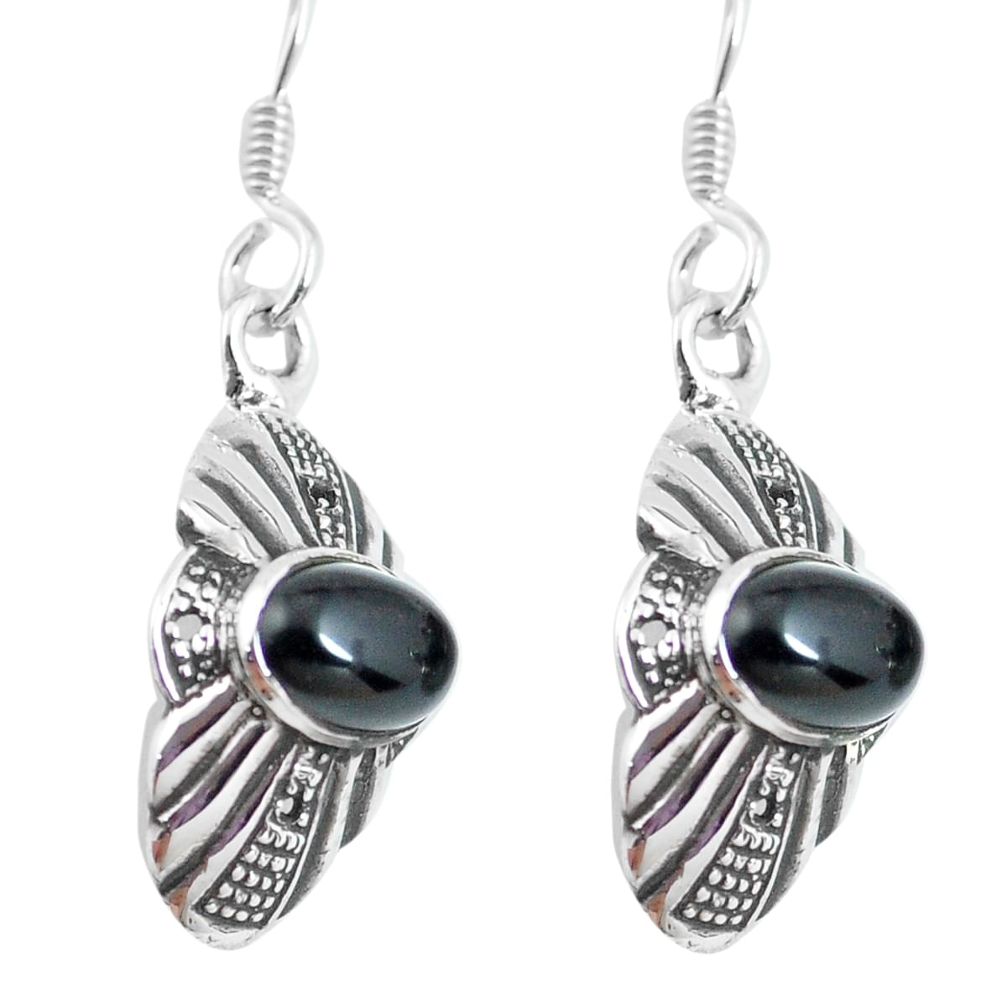 black onyx 925 sterling silver dangle earrings jewelry p64030