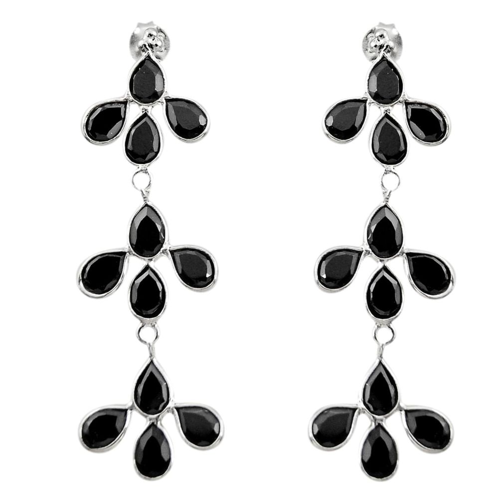  black onyx 925 sterling silver dangle earrings jewelry r33196