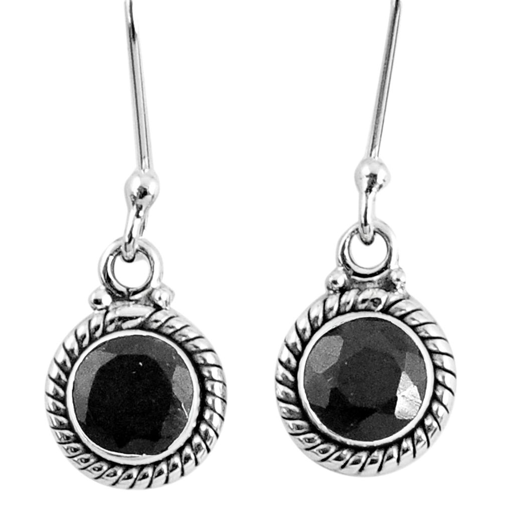 2.72cts natural black onyx 925 sterling silver dangle earrings jewelry r60690