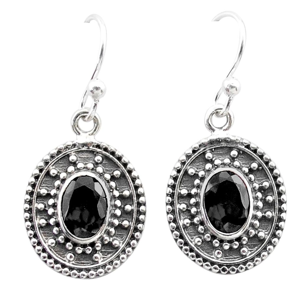 black onyx 925 sterling silver dangle earrings jewelry t30108