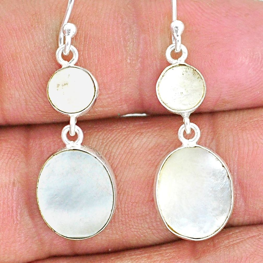 7.95cts natural blister pearl 925 sterling silver dangle earrings jewelry r88322