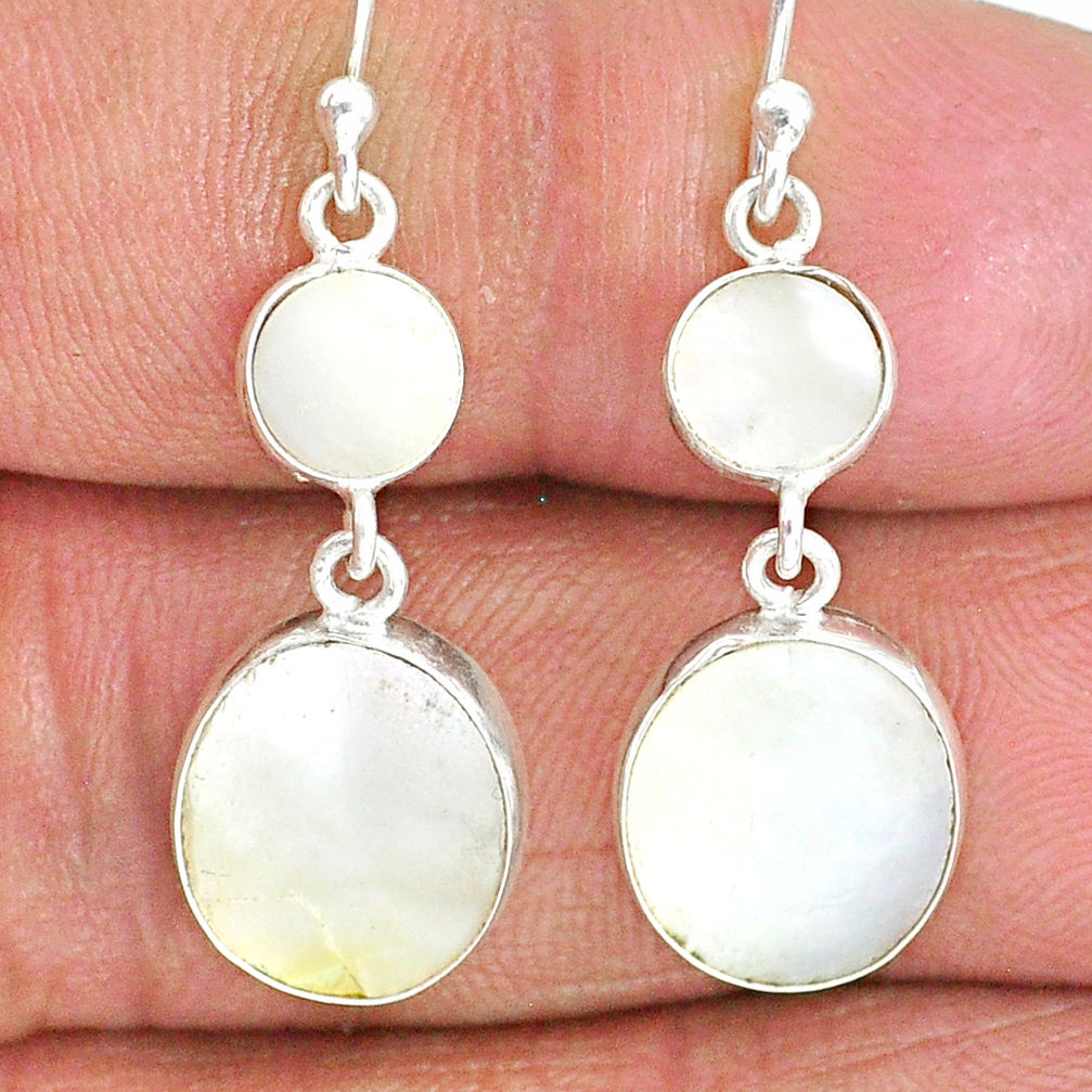 8.03cts natural blister pearl 925 sterling silver dangle earrings jewelry r88323