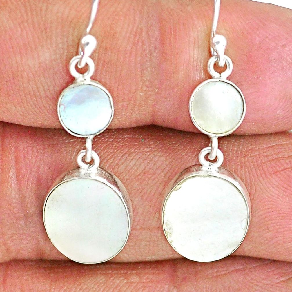 7.92cts natural blister pearl 925 sterling silver dangle earrings jewelry r88324