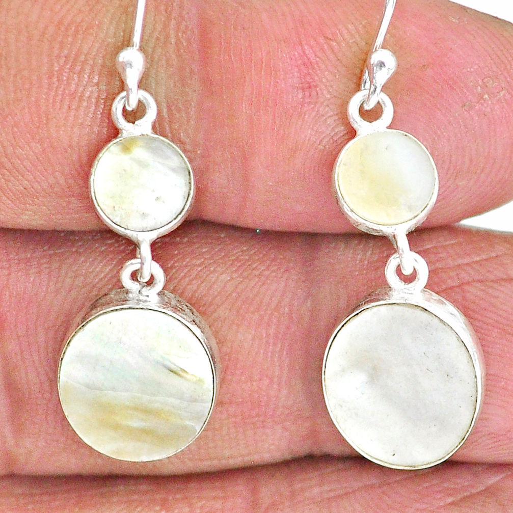 8.09cts natural blister pearl 925 sterling silver dangle earrings jewelry r88325