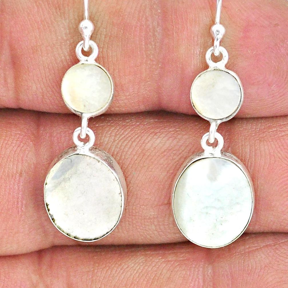 8.58cts natural blister pearl 925 sterling silver dangle earrings jewelry r88326