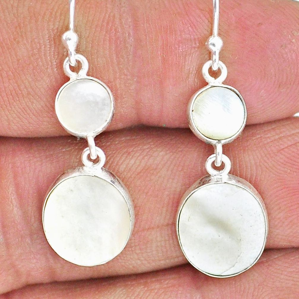 9.16cts natural blister pearl 925 sterling silver dangle earrings jewelry r88330