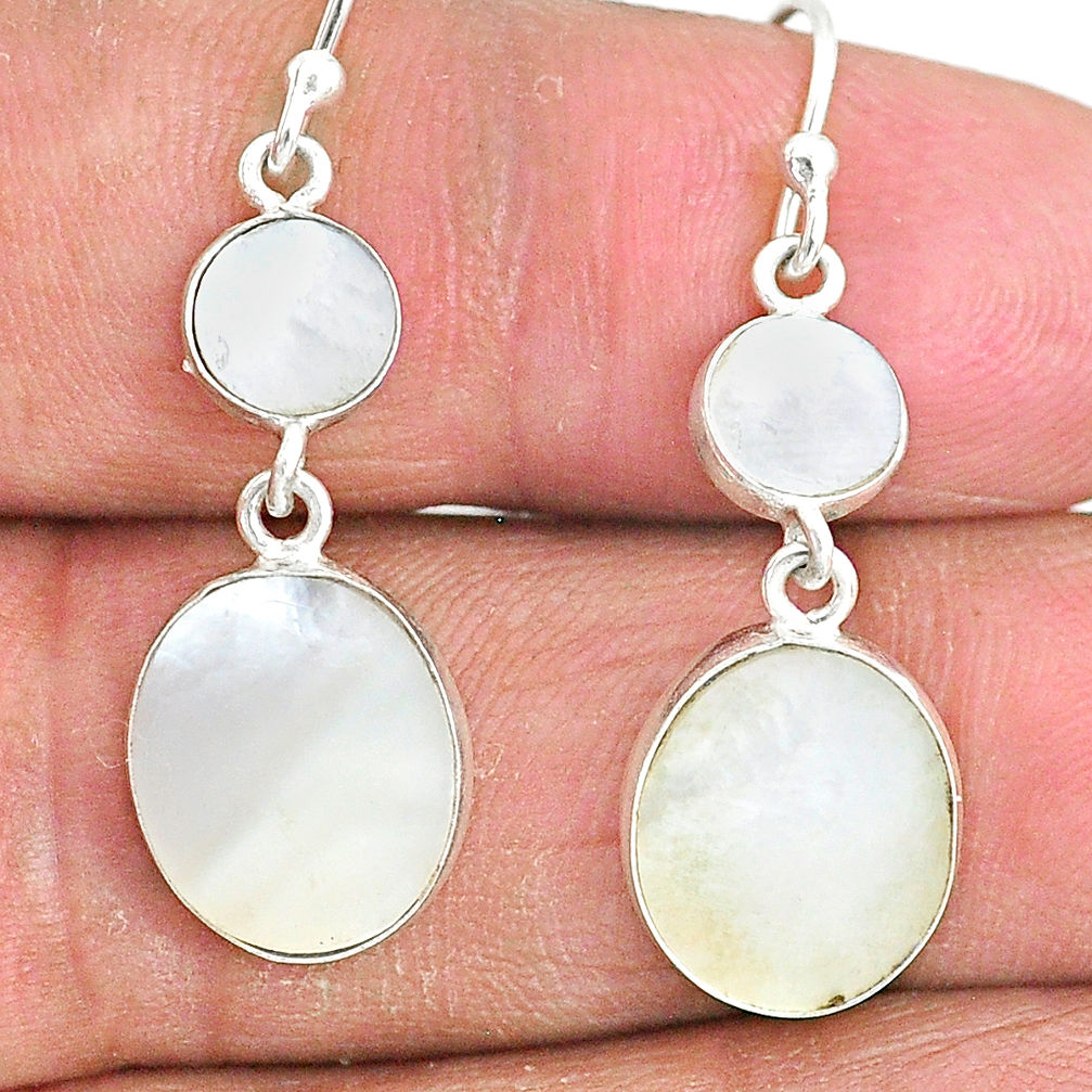 7.15cts natural blister pearl 925 sterling silver earrings jewelry t4090