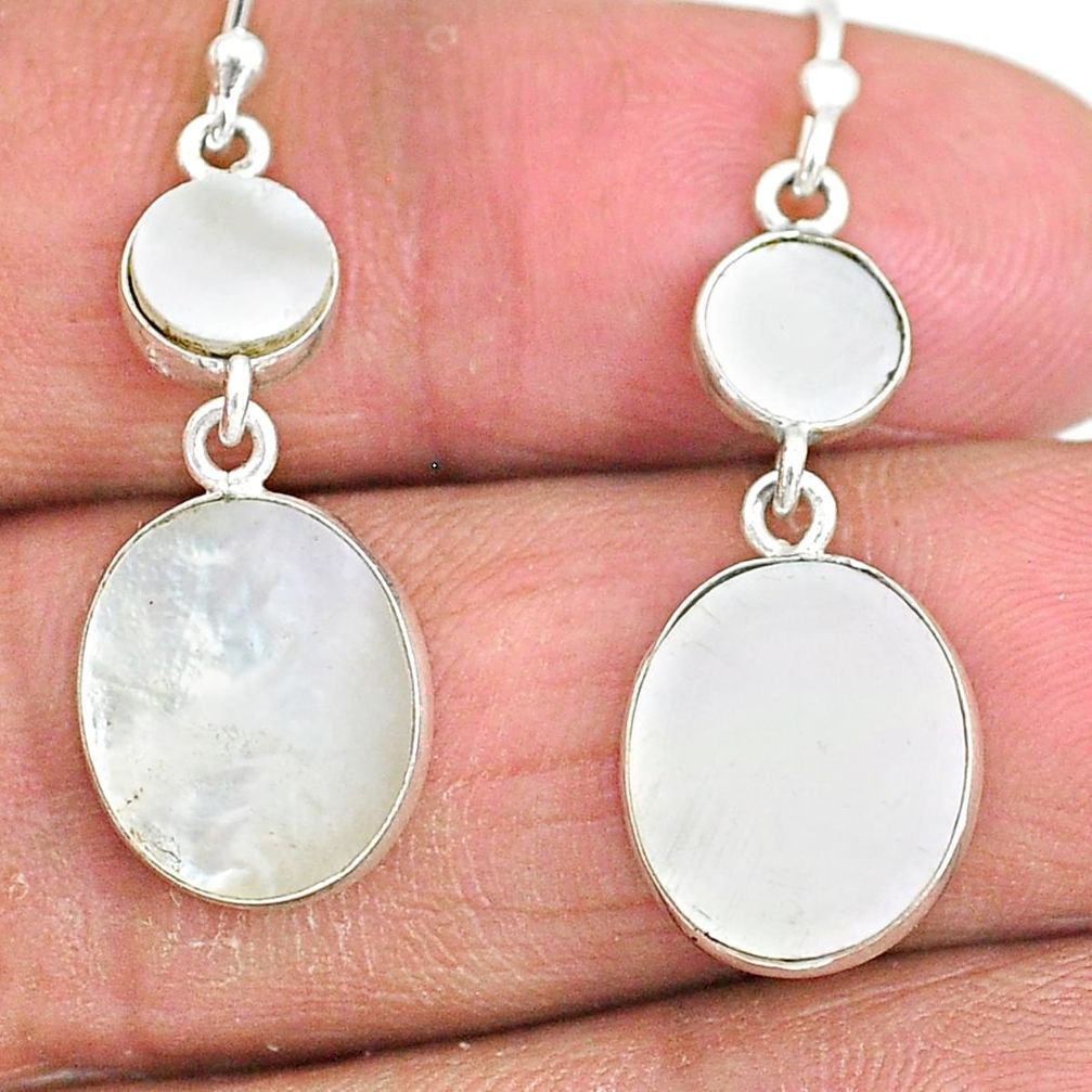 7.23cts natural blister pearl 925 sterling silver earrings jewelry t4091