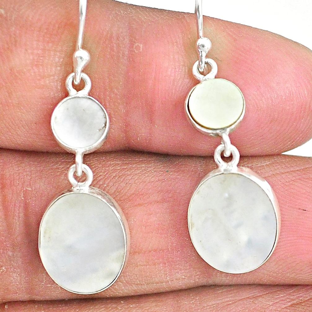 7.23cts natural blister pearl 925 sterling silver earrings jewelry t4094