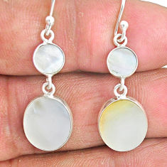 6.70cts natural blister pearl 925 sterling silver earrings jewelry t4095