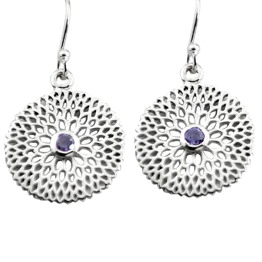 blue iolite 925 sterling silver dangle earrings jewelry p84037