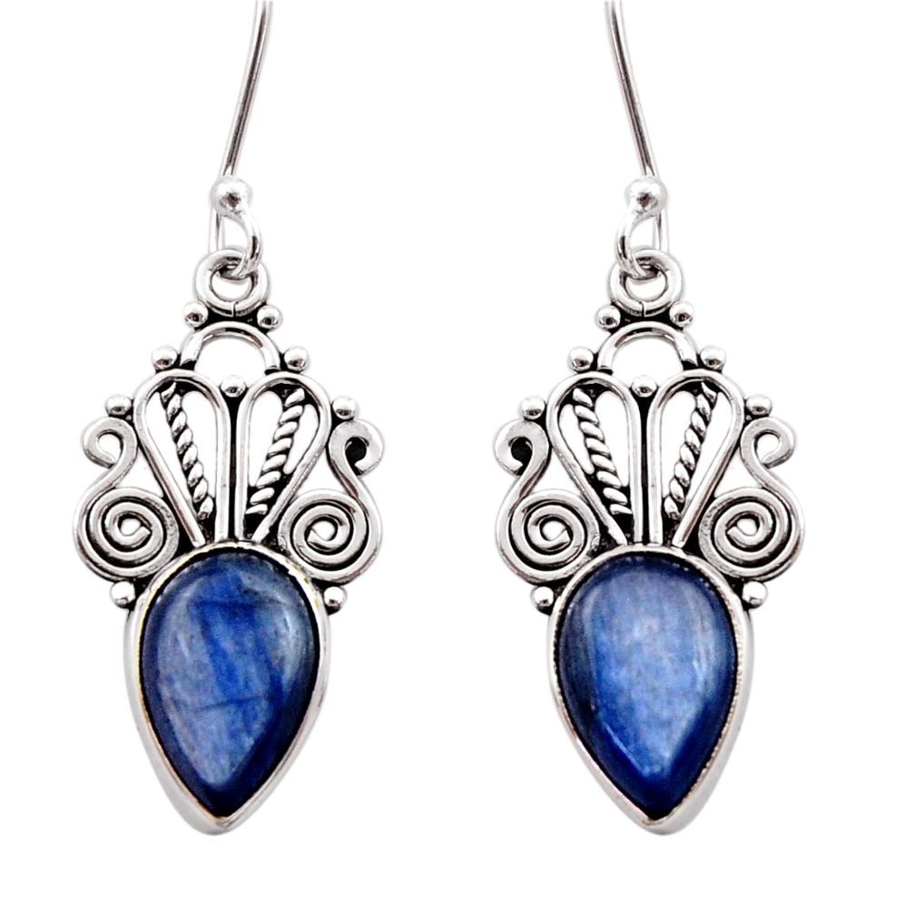 blue kyanite 925 sterling silver dangle earrings jewelry d40824