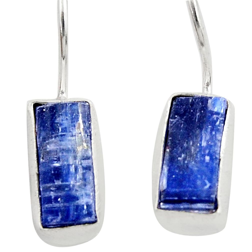 10.30cts natural blue kyanite 925 sterling silver dangle earrings jewelry d45781
