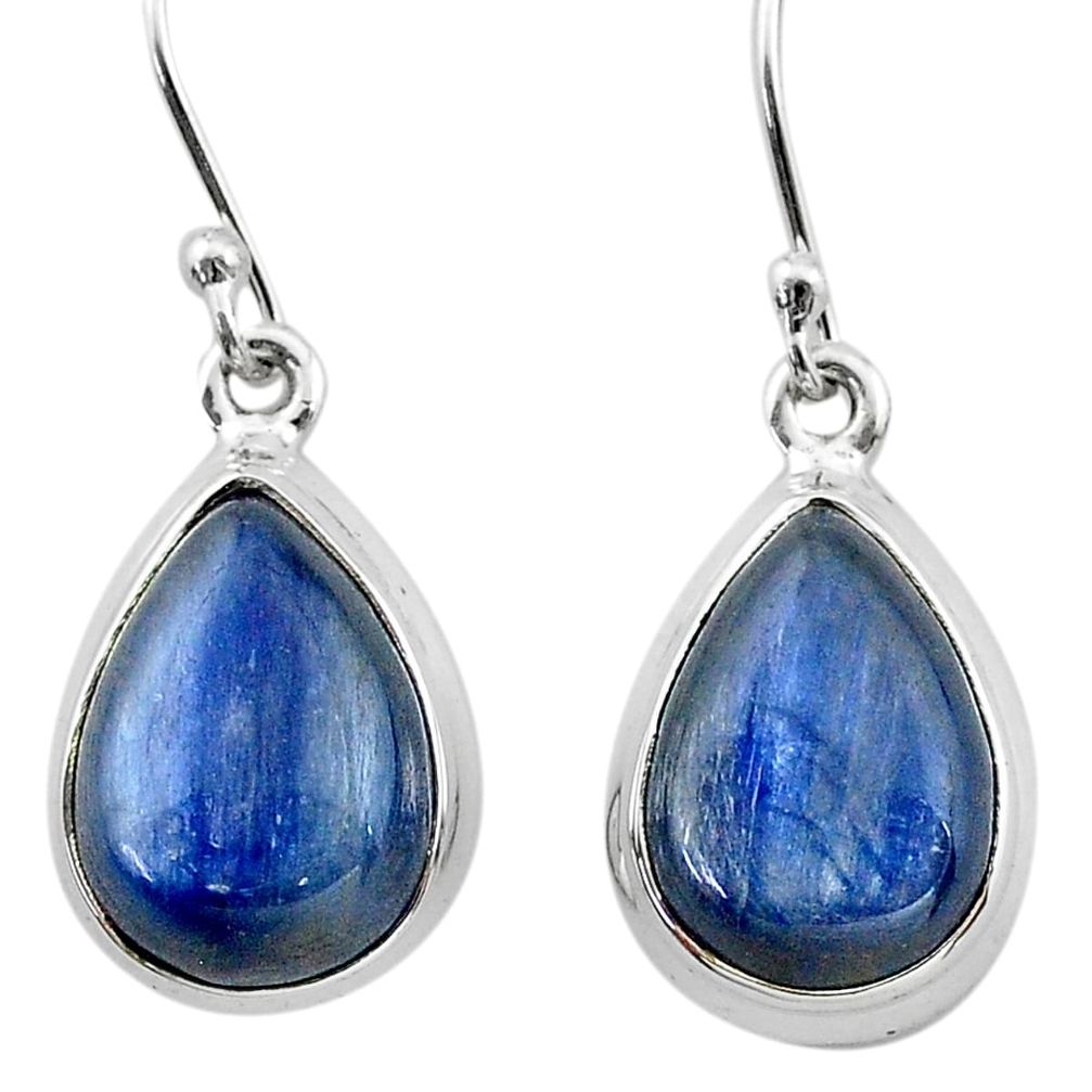 12.08cts natural blue kyanite 925 sterling silver dangle earrings jewelry t13912